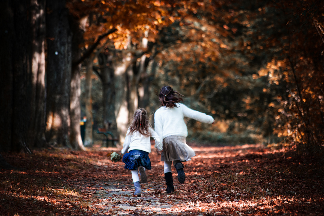 photography, kids, running, autumn
